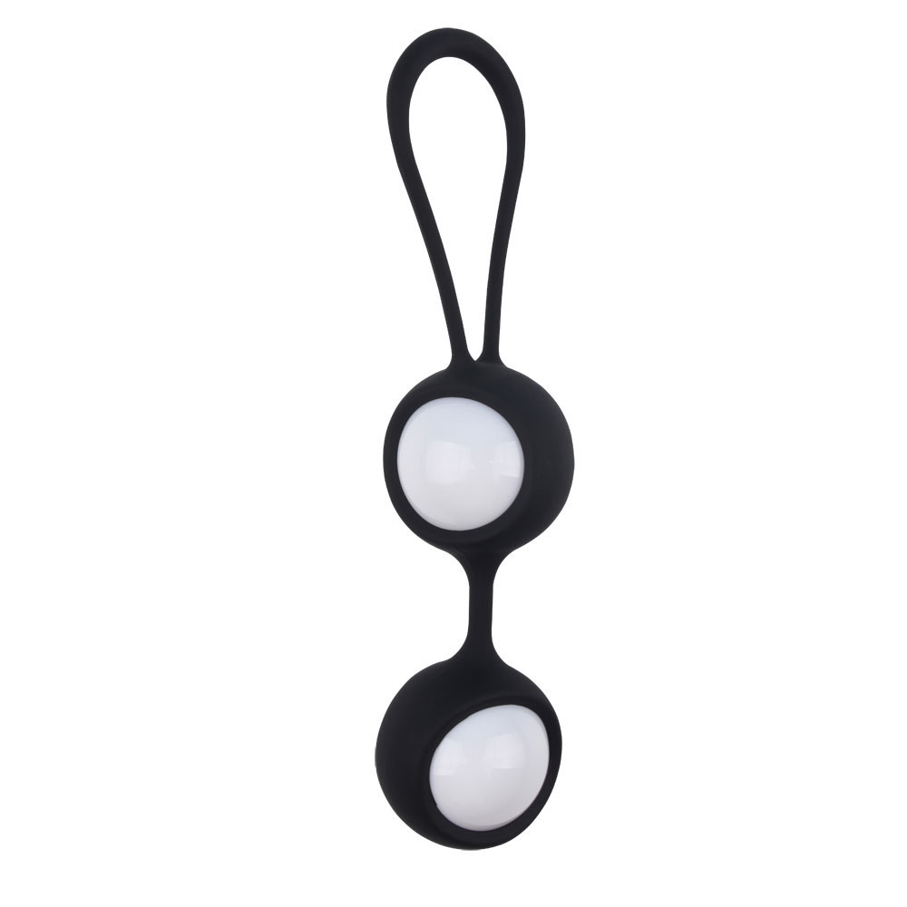 Ben Wa globos Silicone iungite et Rolling globos enim Kegel Exercise Black