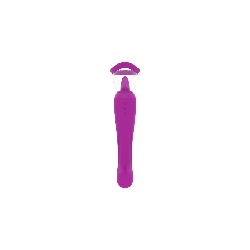 Licking Vibrator cum lactentem pump-purpura