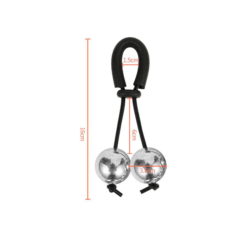 Metal Penis Stretcher-Dual-Ball Black