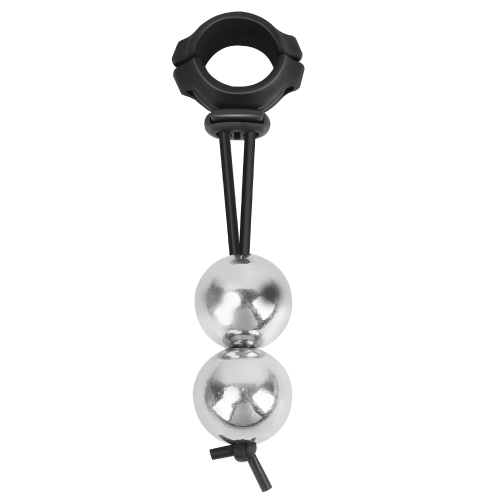 Metal Penis Stretcher-Dual-Ball Black (φ35mm)