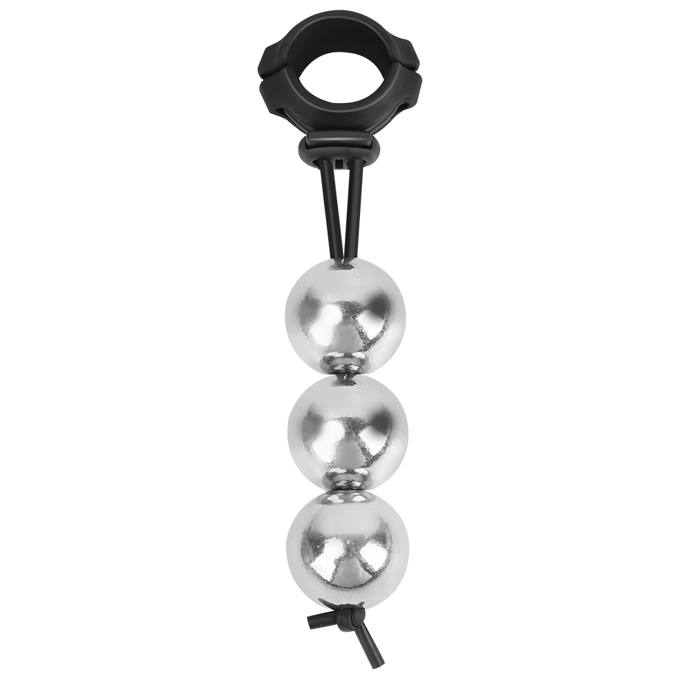 Metal Penis Stretcher-Tri--Ball Black (φ35mm)